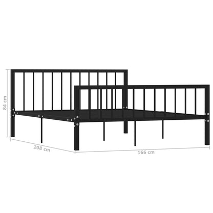 Estrutura de cama metal 160x200 cm preto