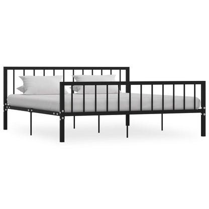 Estrutura de cama em metal 180x200 cm preto