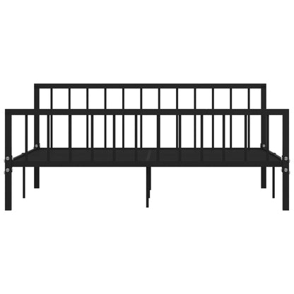 Estrutura de cama em metal 180x200 cm preto