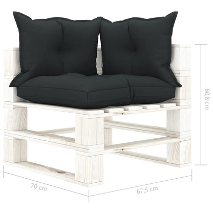 5 pcs conjunto lounge paletes madeira c/ almofadões antracite