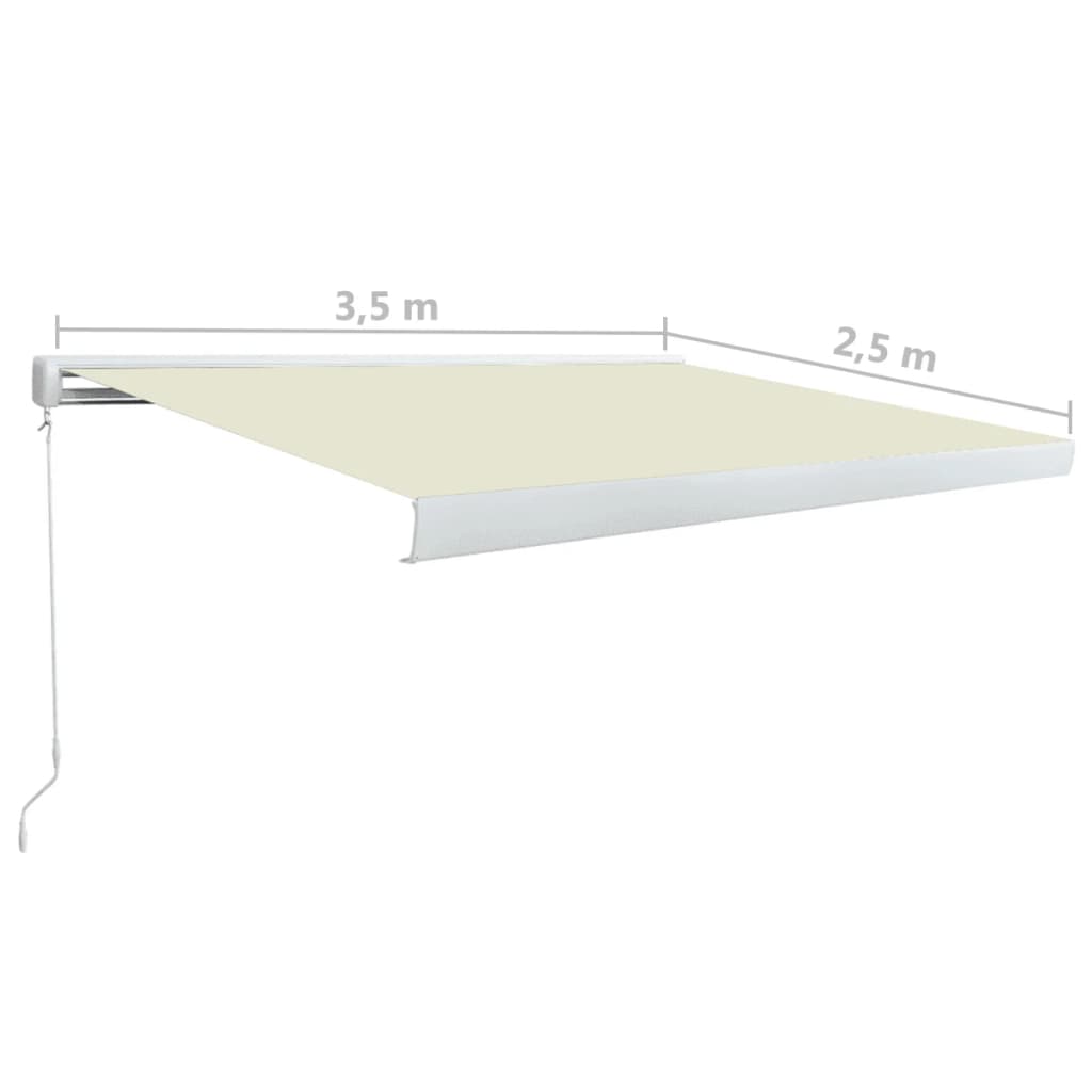 Toldo manual com caixa 350x250 cm creme