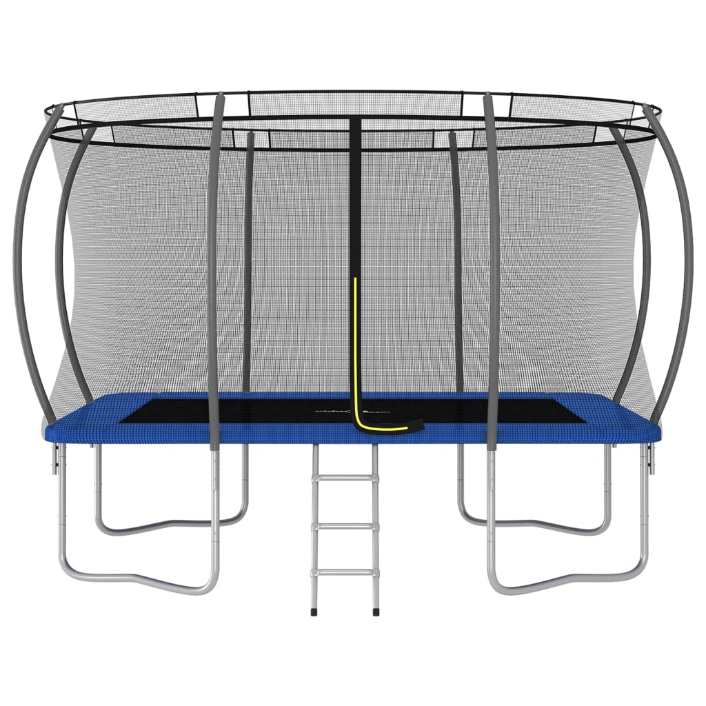 Conjunto de trampolim retangular 335x244x90 cm 150 kg