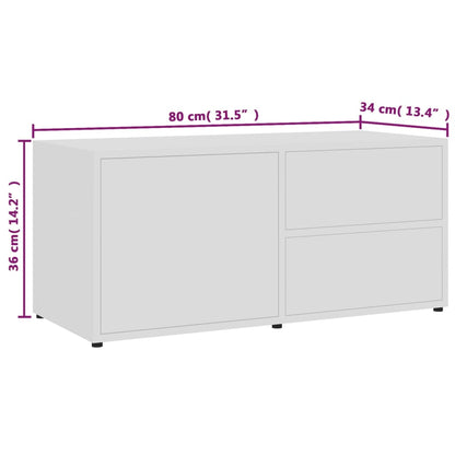 Móvel de TV 80x34x36 cm contraplacado branco