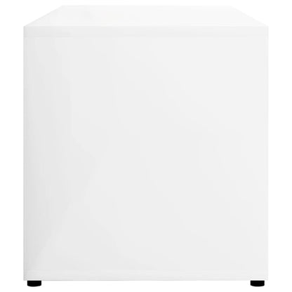 Móvel de TV 80x34x36 cm contraplacado branco brilhante