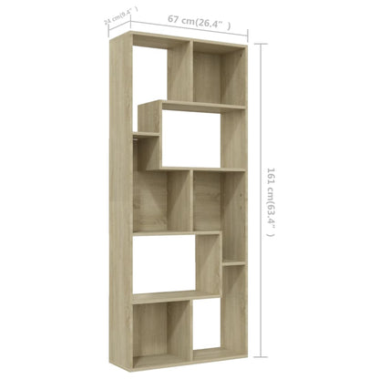 Estante 67x24x161 cm contraplacado cor carvalho sonoma