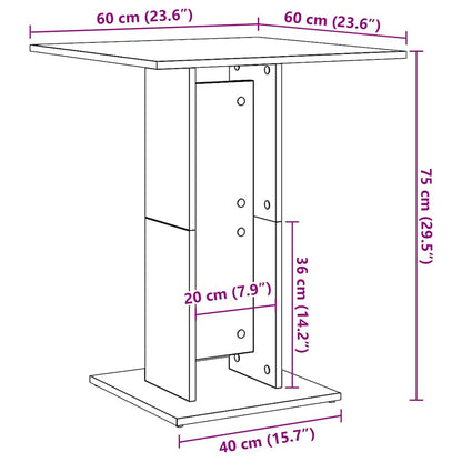 Mesa bistrô 60x60x75 cm contraplacado branco