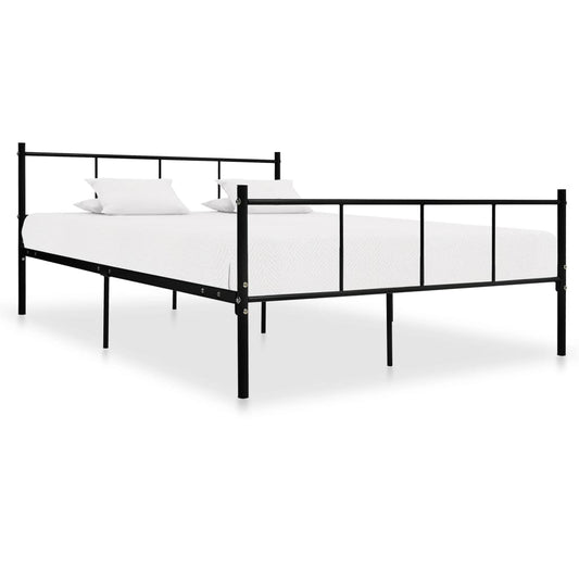 Estrutura de cama 140x200 cm metal preto