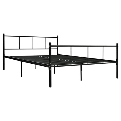 Estrutura de cama 140x200 cm metal preto