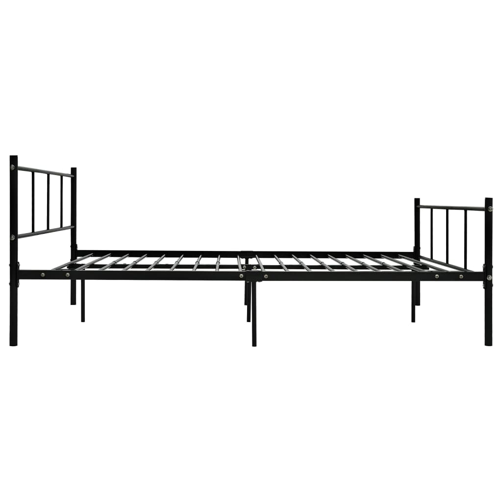 Estrutura de cama 140x200 cm metal preto