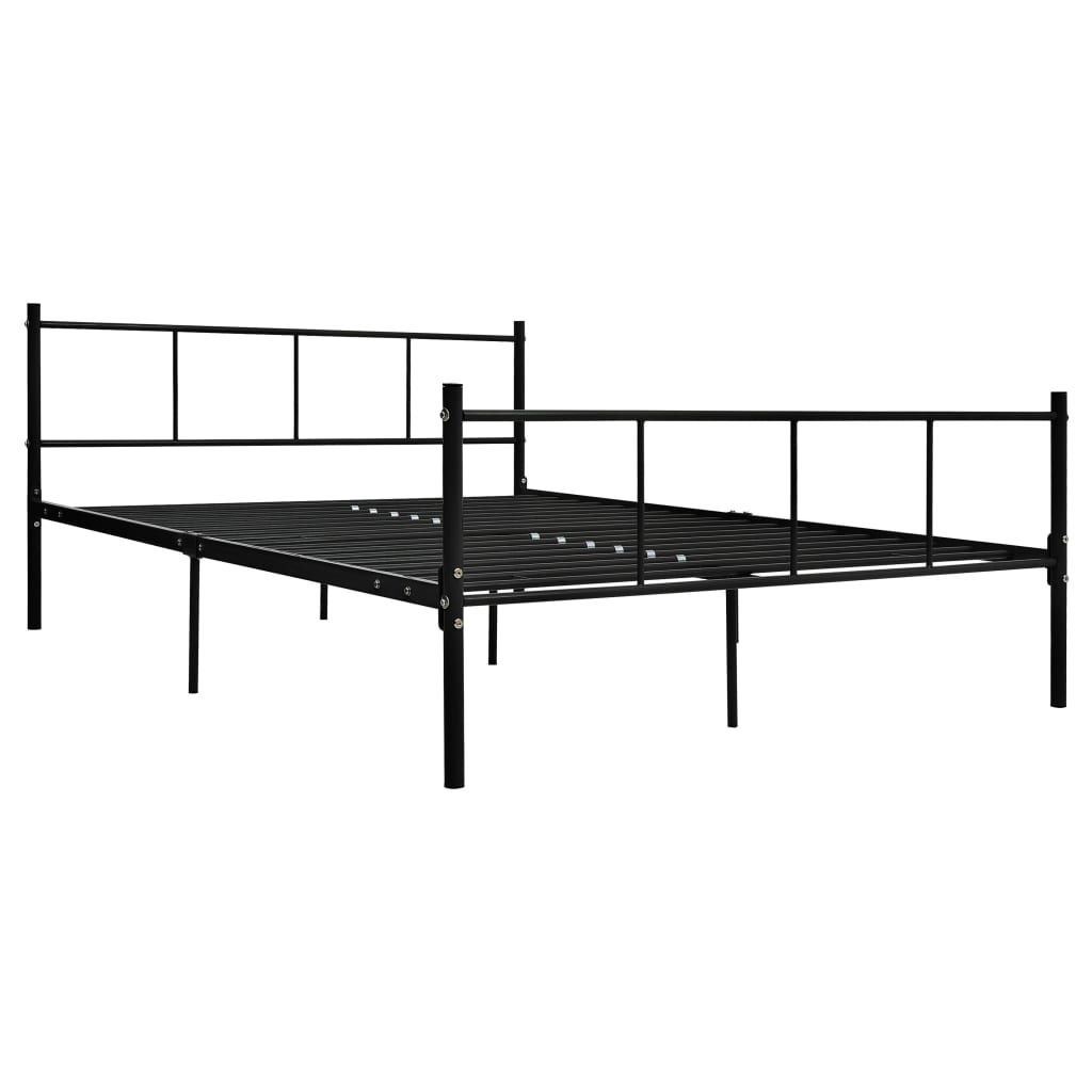 Estrutura de cama 160x200 cm metal preto