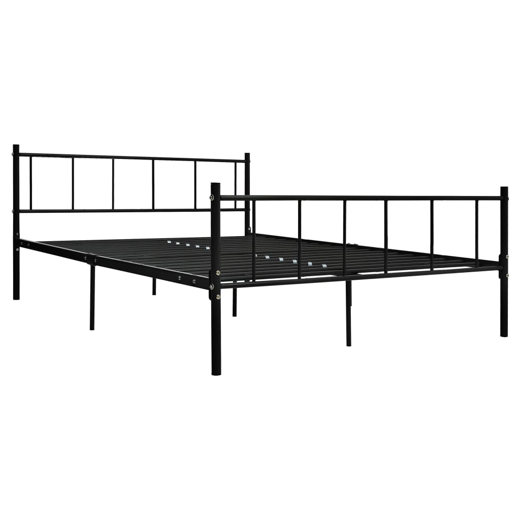 Estrutura de cama 180x200 cm metal preto