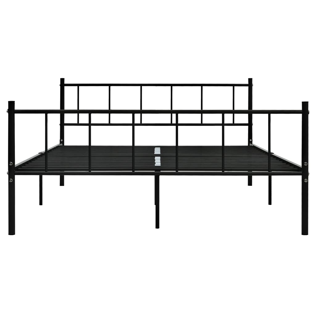 Estrutura de cama 180x200 cm metal preto