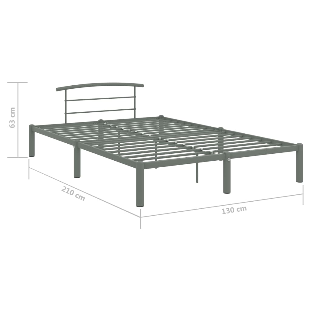 Estrutura de cama 120x200 cm metal cinzento