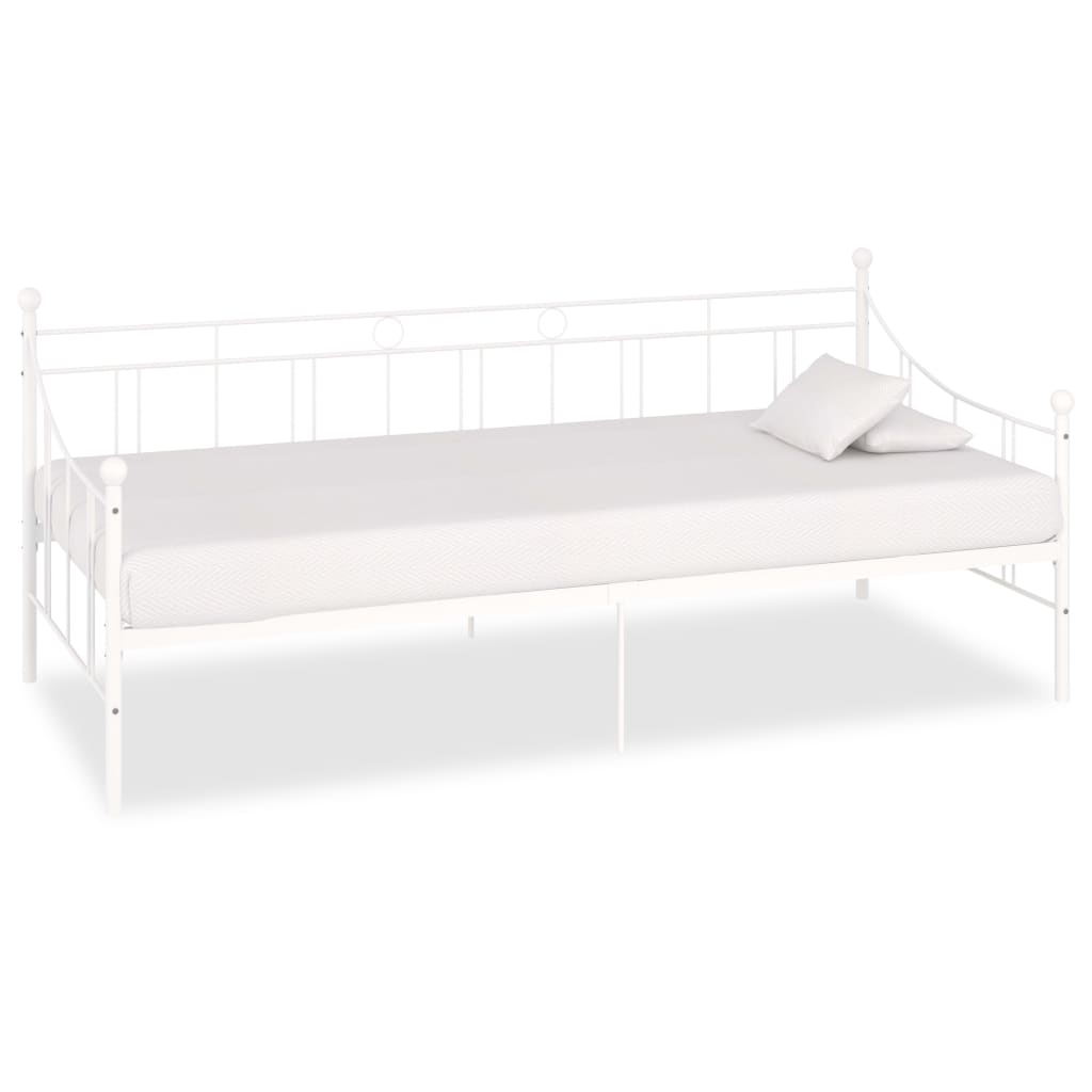 Estrutura sofá-cama 90x200 cm metal branco