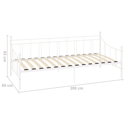 Estrutura sofá-cama 90x200 cm metal branco