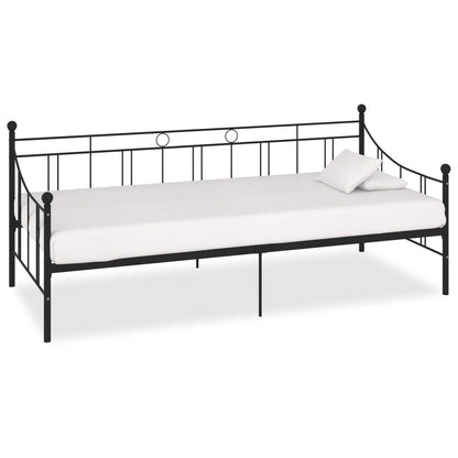 Estrutura sofá-cama 90x200 cm metal preto