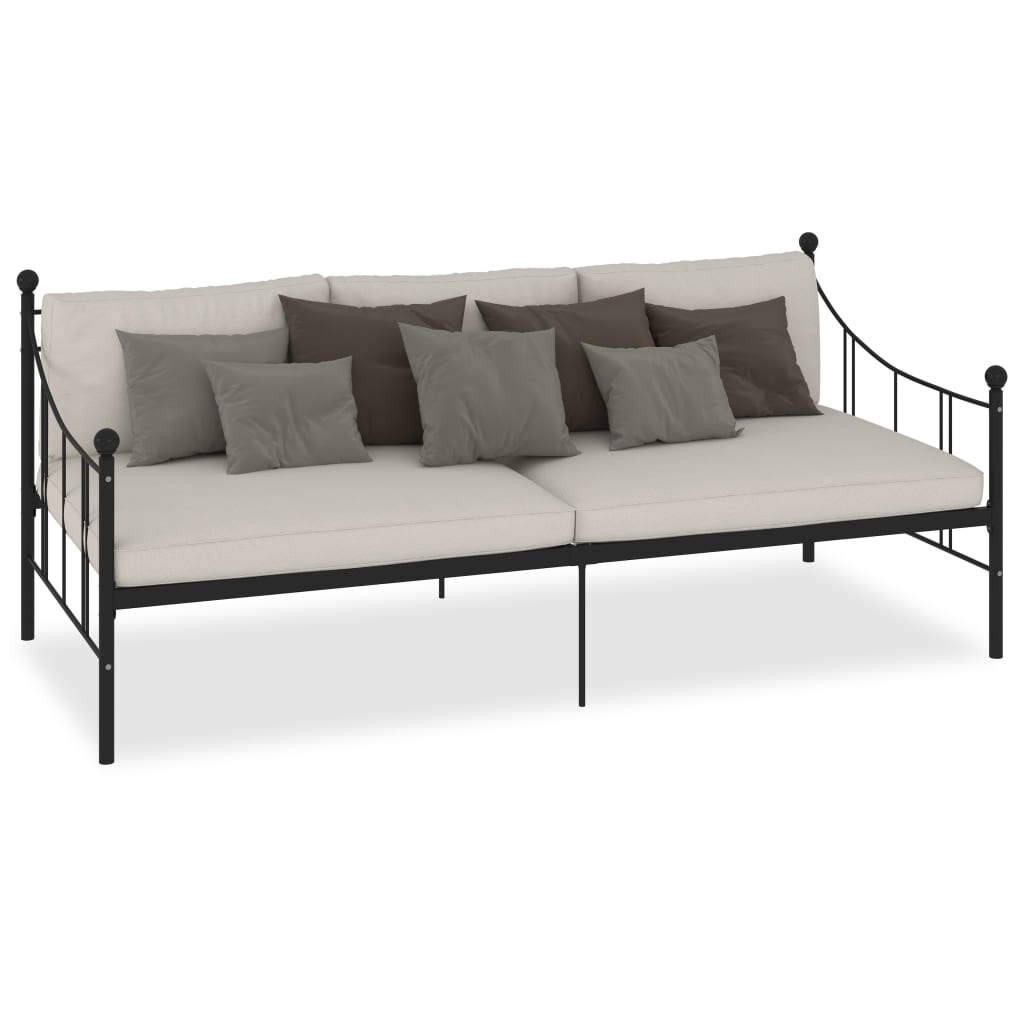 Estrutura sofá-cama 90x200 cm metal preto