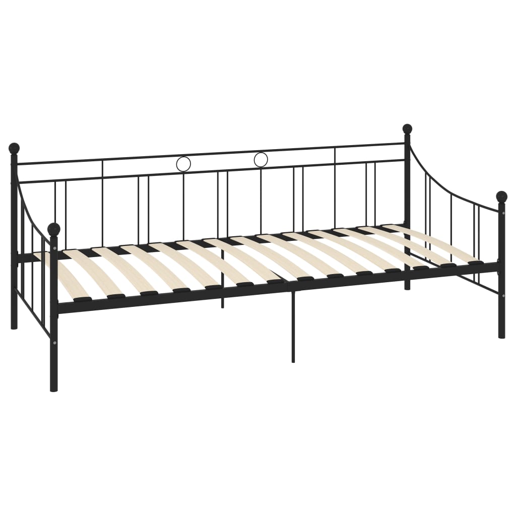 Estrutura sofá-cama 90x200 cm metal preto