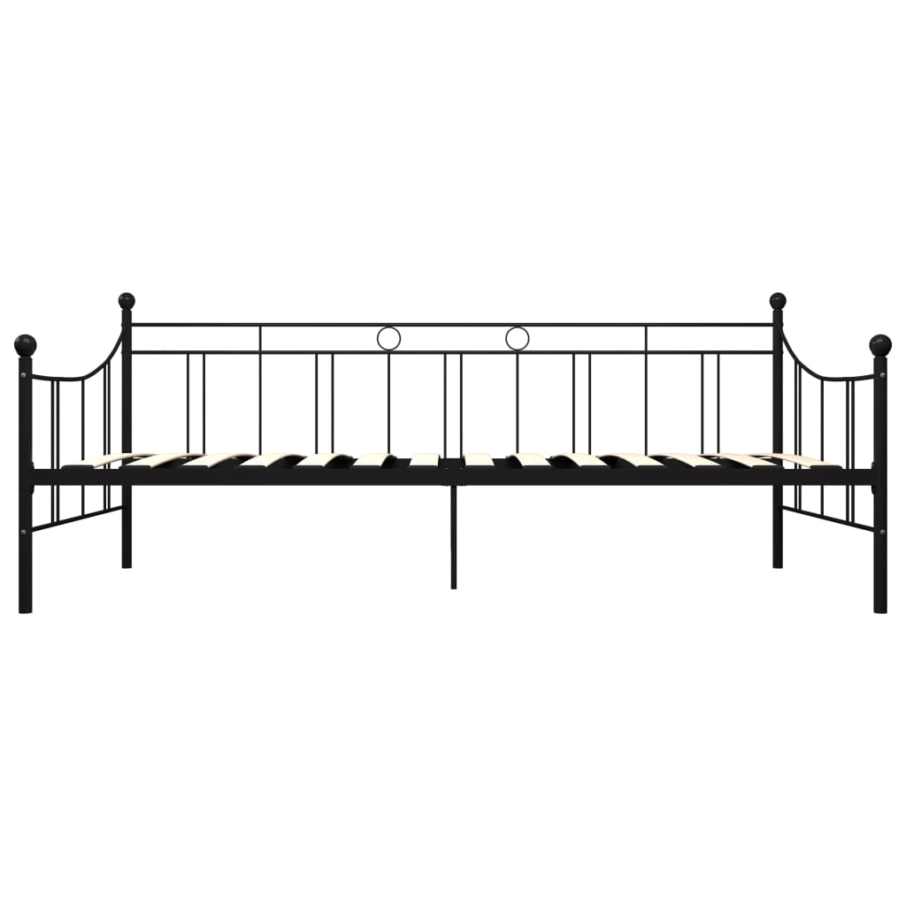 Estrutura sofá-cama 90x200 cm metal preto