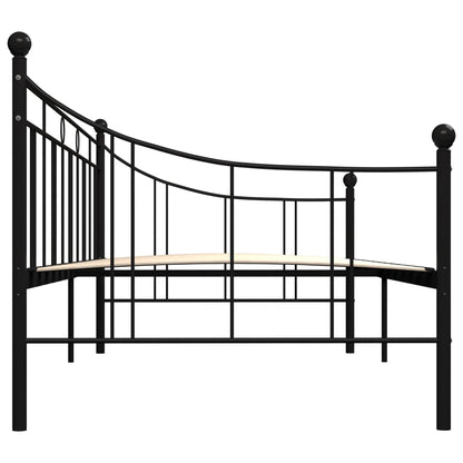 Estrutura sofá-cama 90x200 cm metal preto