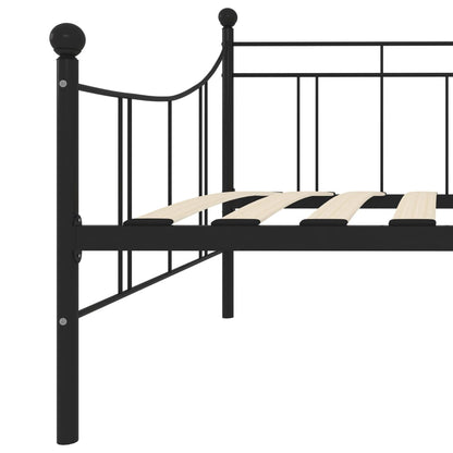 Estrutura sofá-cama 90x200 cm metal preto