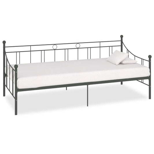 Estrutura sofá-cama 90x200 cm metal cinzento