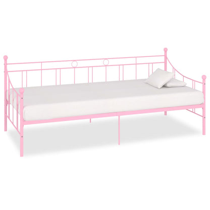 Estrutura sofá-cama 90x200 cm metal rosa