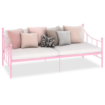 Estrutura sofá-cama 90x200 cm metal rosa