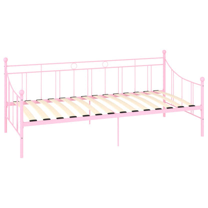 Estrutura sofá-cama 90x200 cm metal rosa