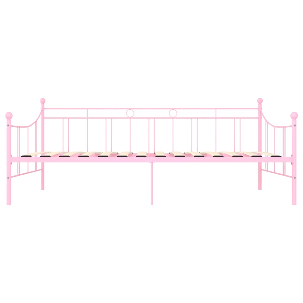 Estrutura sofá-cama 90x200 cm metal rosa