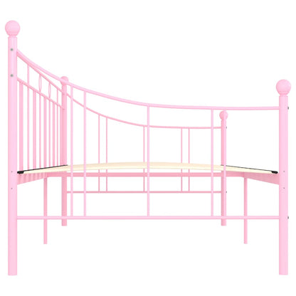 Estrutura sofá-cama 90x200 cm metal rosa