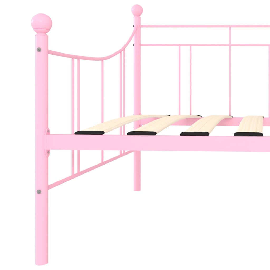 Estrutura sofá-cama 90x200 cm metal rosa