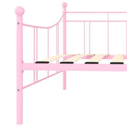 Estrutura sofá-cama 90x200 cm metal rosa