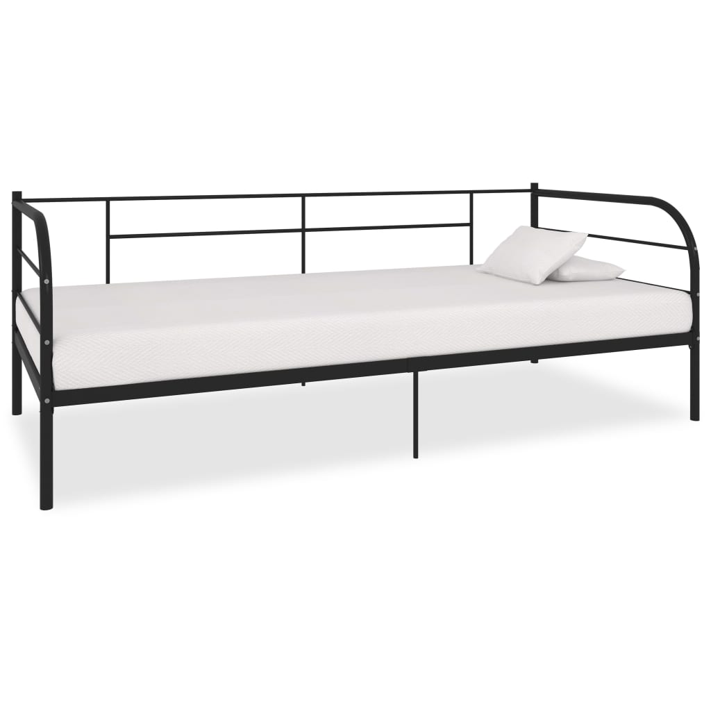 Estrutura sofá-cama 90x200 cm metal preto