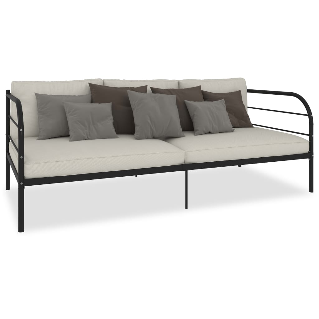 Estrutura sofá-cama 90x200 cm metal preto