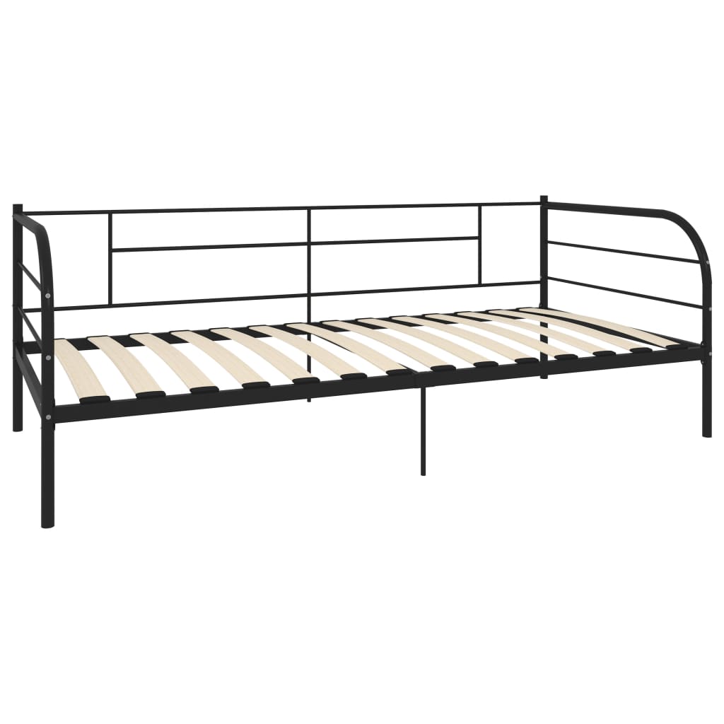 Estrutura sofá-cama 90x200 cm metal preto