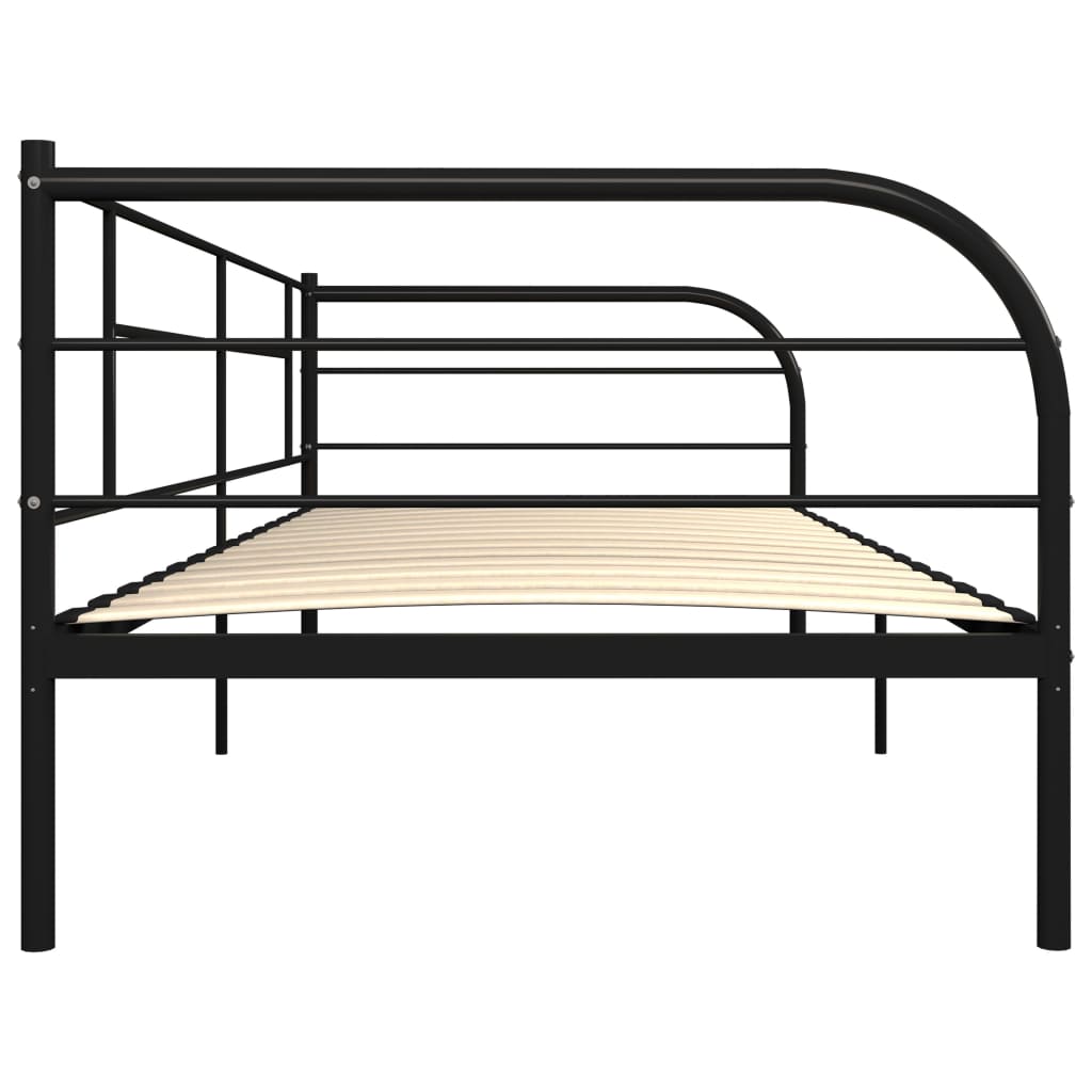 Estrutura sofá-cama 90x200 cm metal preto