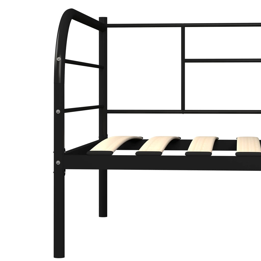 Estrutura sofá-cama 90x200 cm metal preto