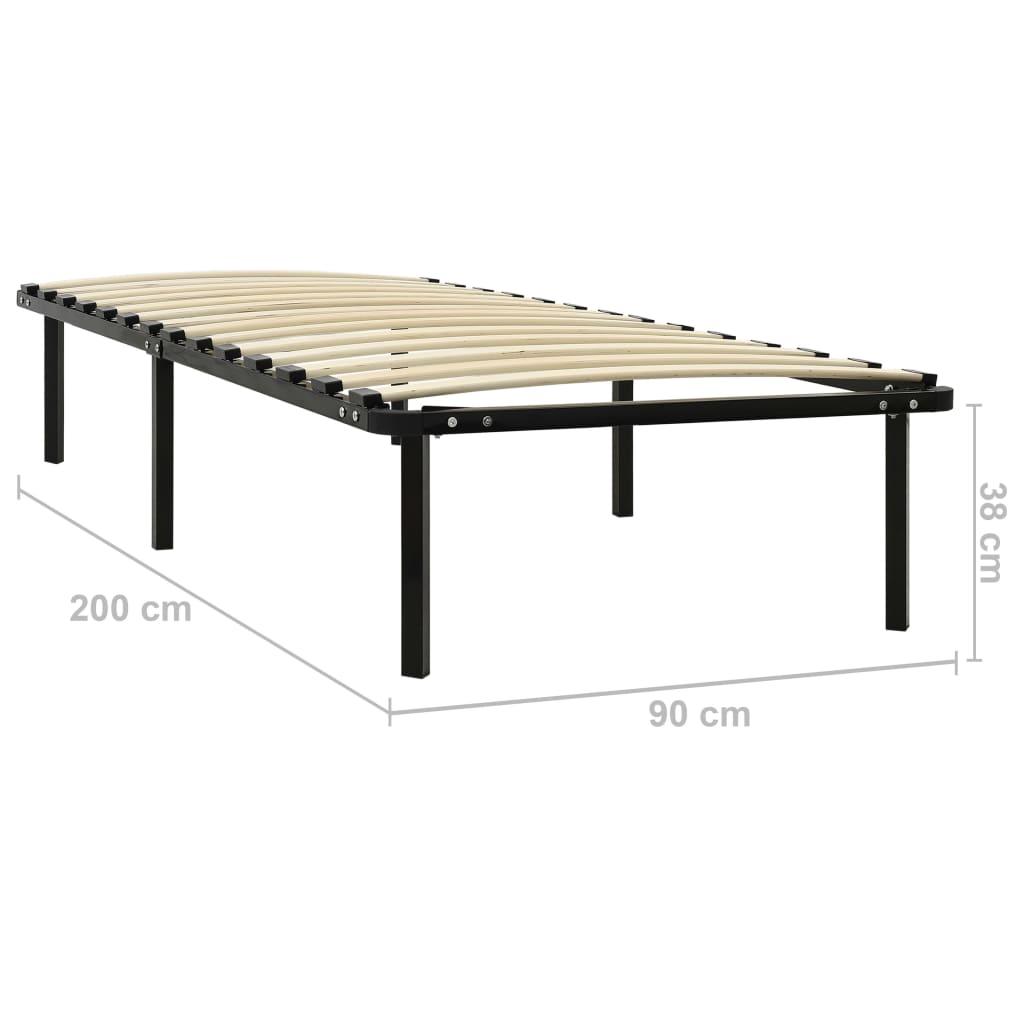 Estrutura de cama 90x200 cm metal preto