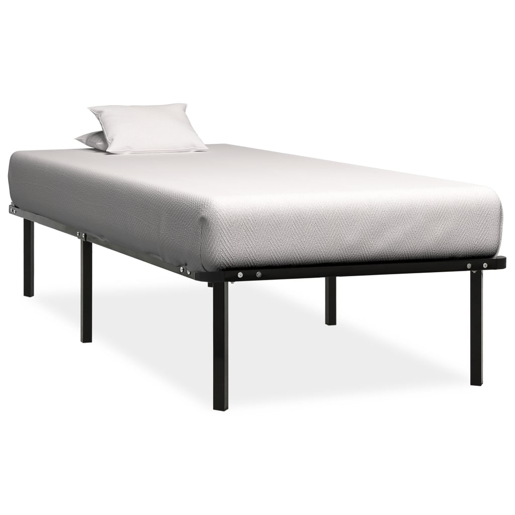 Estrutura de cama 100x200 cm metal preto