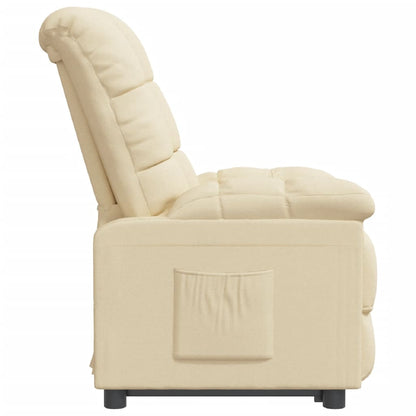 Poltrona Relax Celin Reclinável em Tecido Premium - Creme - Design Moderno