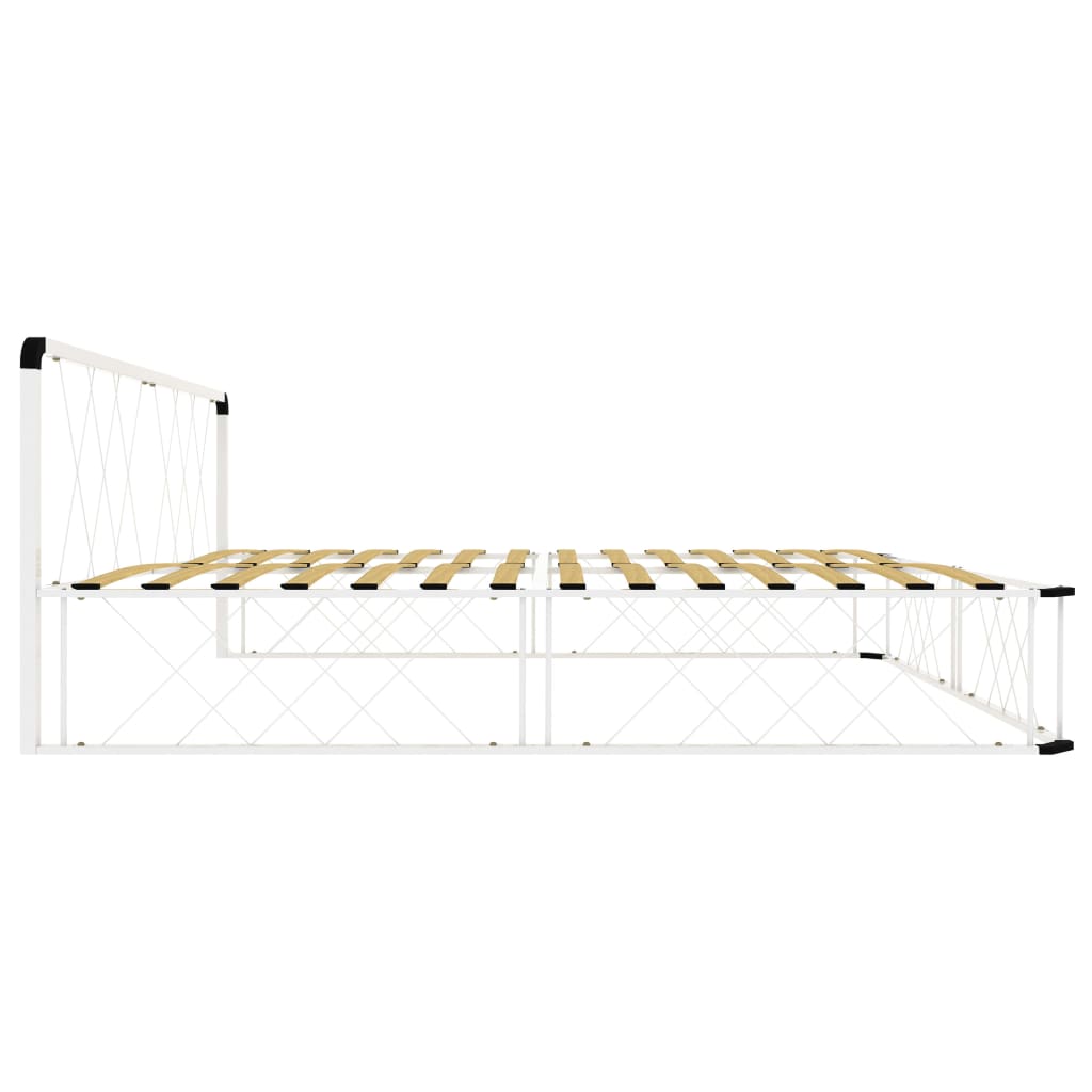 Estrutura de cama 200x200 cm metal branco