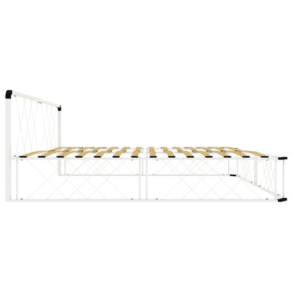 Estrutura de cama 200x200 cm metal branco