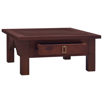 Mesa de centro clássica 68x68x30 cm mogno maciço castanho