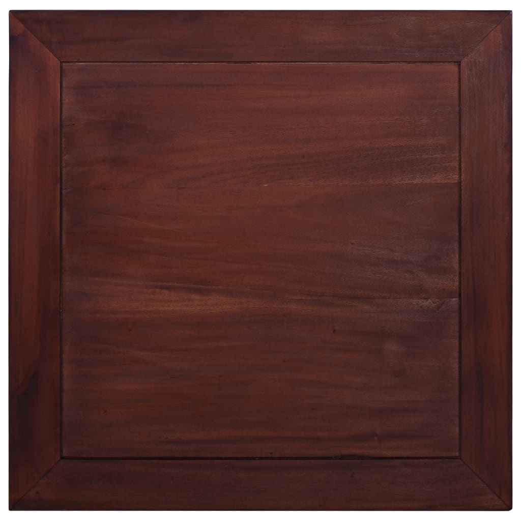 Mesa de centro clássica 68x68x30 cm mogno maciço castanho