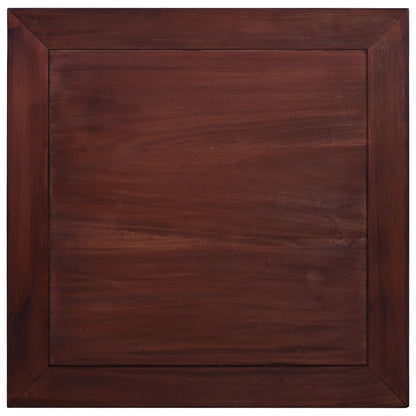 Mesa de centro clássica 68x68x30 cm mogno maciço castanho