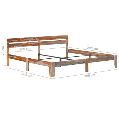 Estrutura de cama 200x200 cm madeira de sheesham maciça