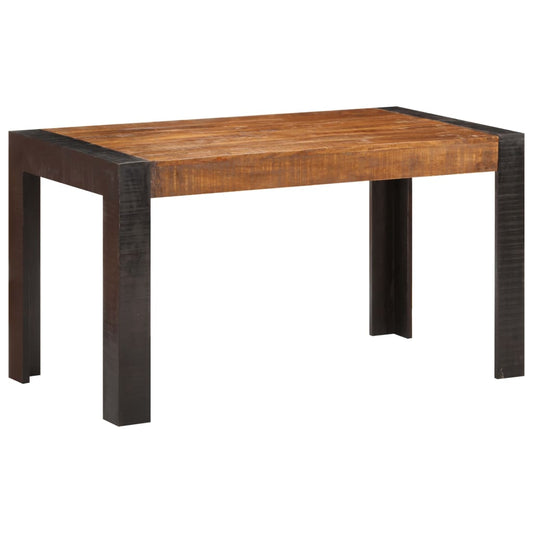 Mesa de jantar 140x70x76 cm madeira de mangueira áspera maciça