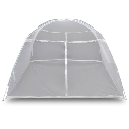 Tenda de campismo 200x150x145 cm fibra de vidro branco