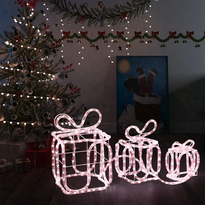 Caixas presente de Natal com 180 luzes LED interior/exterior